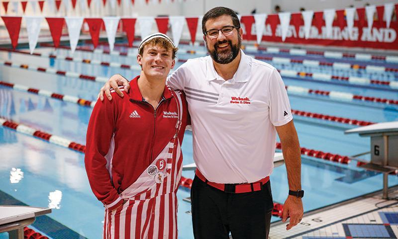 Connor Craig ’25 with Coach Will Bernhardt